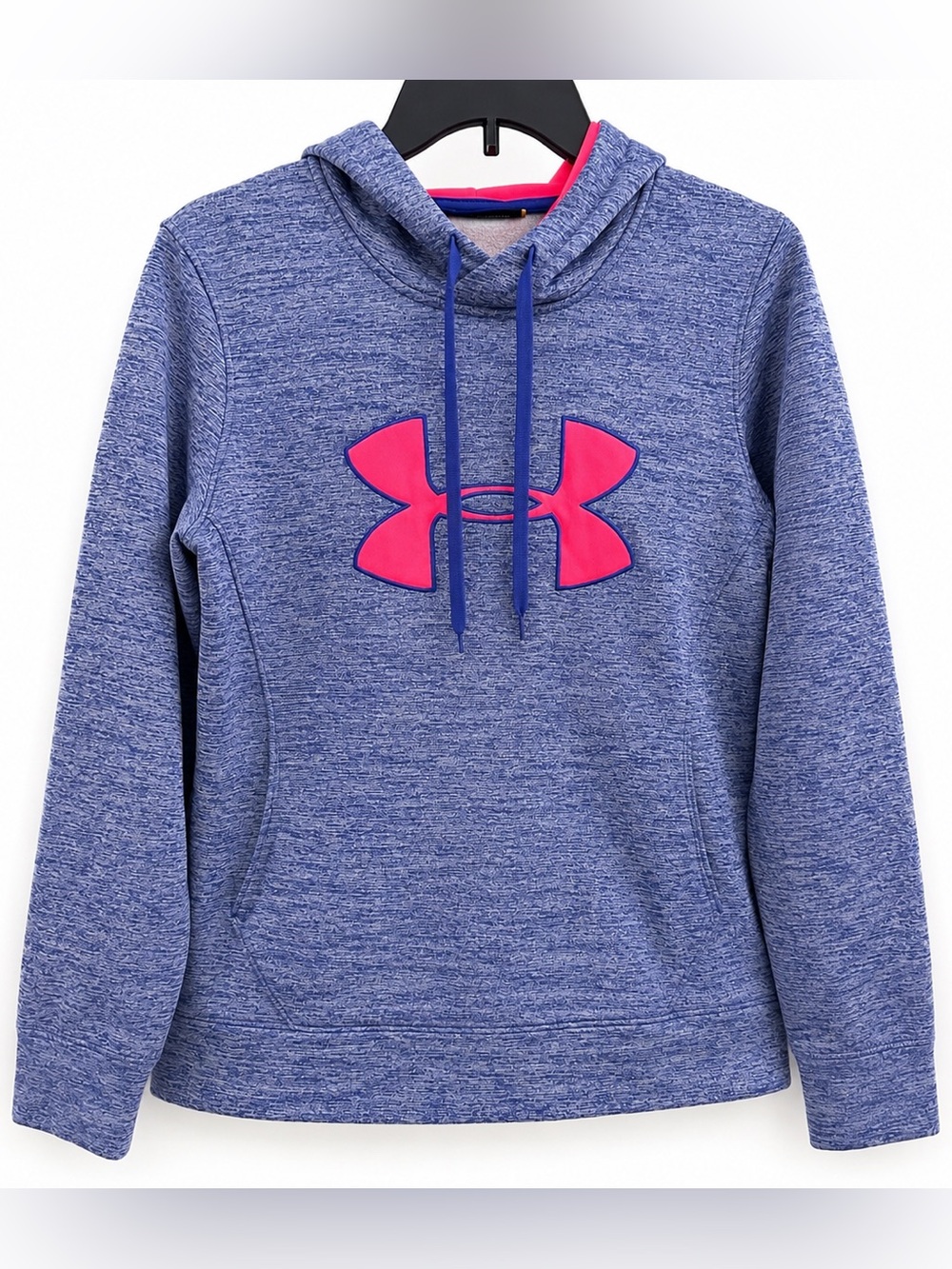 Under Armour Blue Hoodie with Hot Pink Logo